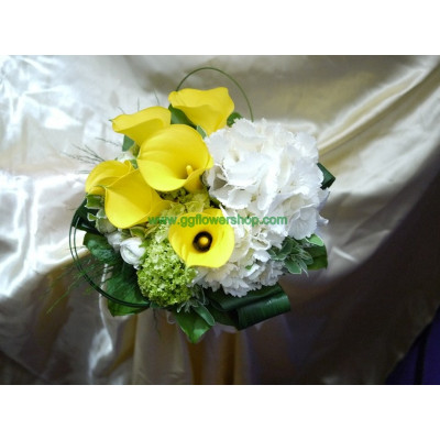 A085黃馬蹄+白繡球